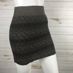 LF Furst of a Kind Knit Striped Bodycon Skirt
